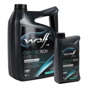 6L 6 Liter WOLF OFFICIALTECH 5W30 C4 Motor&ouml;l &Ouml;l f&uuml;r MB 229.51 RENAULT RN0720 9.55535-S4