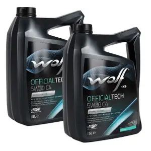 10L 10 Liter WOLF OFFICIALTECH 5W30 C4 Motor&ouml;l &Ouml;l f&uuml;r MB 229.51 RENAULT RN0720 9.55535-S4