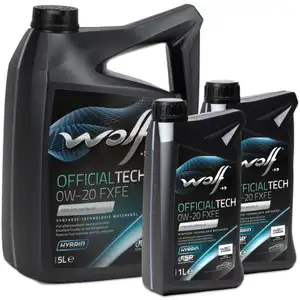 7L 7 Liter WOLF OFFICIALTECH 0W-20 FXFE Motor&ouml;l &Ouml;l Ford WSS-M2C954-A1