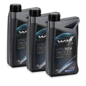 3L 3 Liter WOLF VITALTECH 10W50 F-A Motor&ouml;l &Ouml;l ACEA C3 API SP/RC/SN PLUS f&uuml;r ABARTH 0101