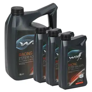 8L 8 Liter WOLF RACING ESTER 10W-60 FS Motor&ouml;l API SN BMW M-SERIES FORD PORSCHE