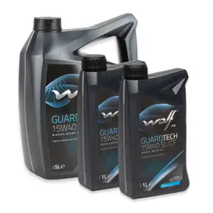 7L 7 Liter WOLF GUARDTECH 15W40 SL/CF Motor&ouml;l &Ouml;l MB 229.1 VW 501.01/505.00