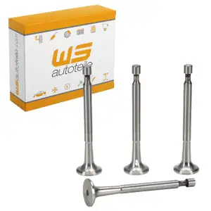 4x Auslassventil f&uuml;r PORSCHE 356 B 1600 Super 90 PS 01.1959-12.1963 61610540550