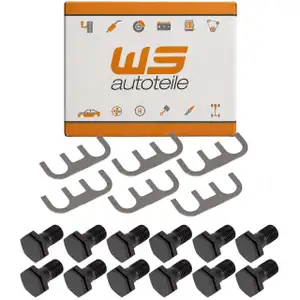 6x Sicherungsblech + 12x Schraube M12x1,25 Differential f&uuml;r PORSCHE 911 912 914 924