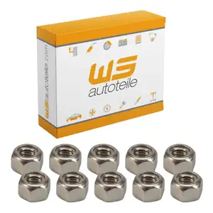 10x Mutter Sicherungsmutter M6 für PORSCHE 99908409402