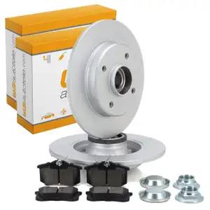 Bremsscheiben + Radlager + Bel&auml;ge f&uuml;r CITROEN C3 III OPEL Crossland X ab 12.2017 hinten