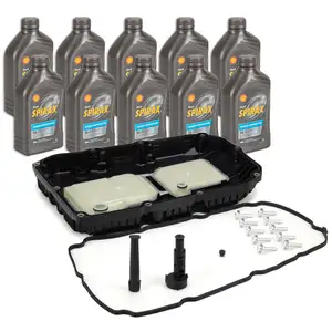 Ölwanne Automatikgetriebe 9G-TRONIC 725 + 10L SHELL Automatikgetriebeöl für MERCEDES