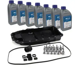Getriebe&ouml;lwanne + 7L MEYLE Getriebe&ouml;l f&uuml;r BMW E81-88 E90-93 E39 E60/61 X1-6 6HP19 6HP21