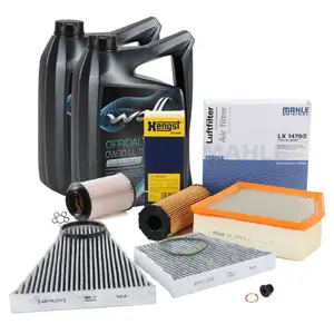 Filterset 4-tlg + 10L WOLF 0W30 LL III FE Motor&ouml;l f&uuml;r VW Phaeton 3.0 V6 TDI 233/240/245 PS
