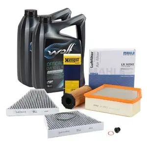 Filterset 3-tlg + 10L WOLF 0W30 LL III FE Motor&ouml;l f&uuml;r VW Phaeton 3.0 V6 TDI 233/240/245 PS