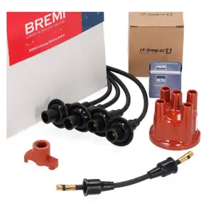 JP Verteilerkappe + BERU Verteilerfinger + BREMI Kabelsatz f&uuml;r VW K&auml;fer 1200 1303 34/44 PS