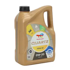 5L 5 Liter ORIGINAL Mopar TOTAL QUARTZ FPW 01 0W-20 Motor&ouml;l ACEA C6 FPW9.55535/01