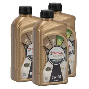 3L 3 Liter TOTAL Motor&ouml;l &Ouml;l QUARTZ INEO XTRA FIRST 0W-20 0W20 PSA B71 2010