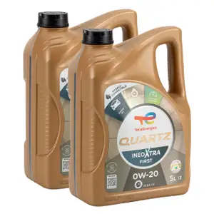 10L 10 Liter TOTAL Motor&ouml;l &Ouml;l QUARTZ INEO XTRA FIRST 0W-20 0W20 PSA B71 2010