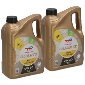 10L 10 Liter TOTAL QUARTZ INEO EFFICIENCY 0W-30 Motoröl für BMW LL-04 LL-19FE LL-12FE