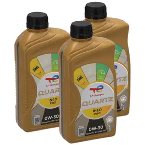 3L 3 Liter TOTAL QUARTZ INEO PRO 0W-30 Motor&ouml;l Stellantis FPW9.55535-DH1
