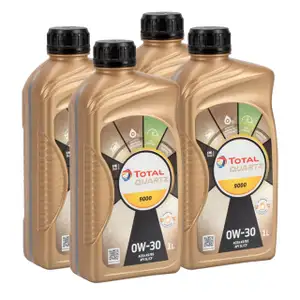 4L 4 Liter TOTAL QUARTZ 9000 0W-30 Motor&ouml;l ACEA A5/B5 API SL/CF f&uuml;r VOLVO VCC95200377