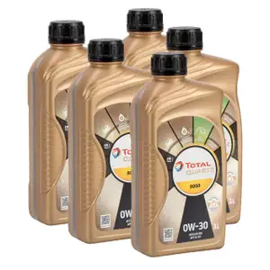 5L 5 Liter TOTAL QUARTZ 9000 0W-30 Motor&ouml;l ACEA A5/B5 API SL/CF f&uuml;r VOLVO VCC95200377