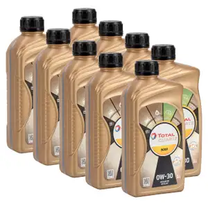 9L 9 Liter TOTAL QUARTZ 9000 0W-30 Motor&ouml;l ACEA A5/B5 API SL/CF f&uuml;r VOLVO VCC95200377