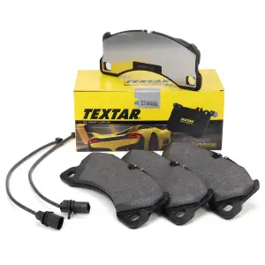 TEXTAR 2500701 Bremsbel&auml;ge + Warnkontakt f&uuml;r PORSCHE Macan (95B) 18 Zoll PR-1LH vorne
