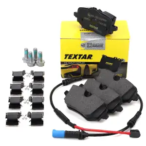TEXTAR 2668701 Bremsbel&auml;ge + Warnkontaktsensor f&uuml;r BMW 2er U06 Active Tourer hinten
