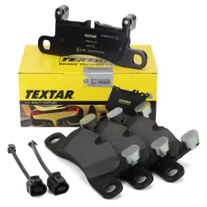 TEXTAR 2472102 Bremsbel&auml;ge Bremsbelagsatz + Warnkontakt f&uuml;r PORSCHE Cayenne (92A) hinten