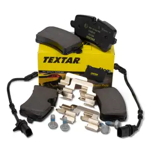 TEXTAR 2521403 Bremsbel&auml;ge + Warnkontakt f&uuml;r AUDI A6 C7 A7 4G PORSCHE Macan 95B hinten
