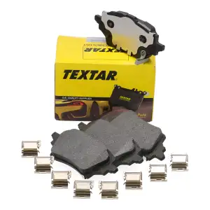 TEXTAR 2615301 Bremsbel&auml;ge f&uuml;r TOYOTA Corolla E12 Yaris P21 MAZDA 2 KB Hinterachse