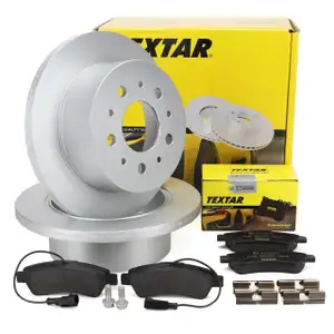 TEXTAR Bremsscheiben + Bel&auml;ge + Sensor f&uuml;r PSA Jumper 2 Boxer FIAT Ducato Movano C hinten