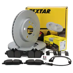 TEXTAR Bremsscheiben + Bel&auml;ge + Sensor f&uuml;r BMW 2er F45 216i 214d MINI Clubman One vorne