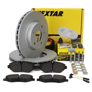 TEXTAR Bremsscheiben + Bel&auml;ge + Sensor f&uuml;r MERCEDES Viano Vito W639 W447 ab 06.2012 vorne