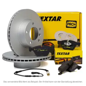 TEXTAR Bremsscheiben + Bremsbel&auml;ge + Sensor f&uuml;r VW Touareg 7L 7P PR-1LC/1LE/1LF vorne