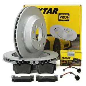 TEXTAR Bremsscheiben Bel&auml;ge Sensor f&uuml;r AUDI Q7 4LB PORSCHE Cayenne 9P VW Touareg 7L hinten