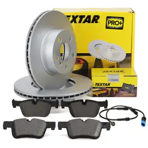 TEXTAR Bremsscheiben + Bremsbel&auml;ge + Sensor f&uuml;r BMW 3er G20 G21 318i 316d 318d vorne