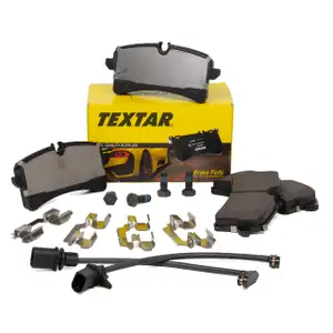 TEXTAR 2564203 Bremsbel&auml;ge + Warnkontaktkabel f&uuml;r PORSCHE Macan (95B) hinten