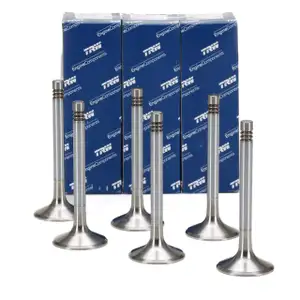 6x TRW 3051 Auslassventil für PORSCHE 911 3.0/3.2 SC Carrera 3.3 Turbo 93010541951