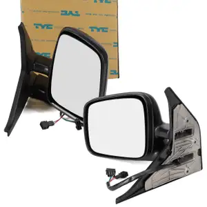 2x TYC Au&szlig;enspiegel Seitenspiegel konvex beheizt elektrisch f&uuml;r VW Transporter T4