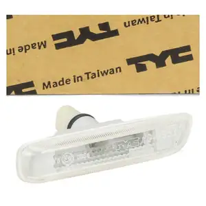 TYC Blinkleuchte Blinker seitlich WEISS f&uuml;r BMW 3er E46 vorne rechts 63132228592