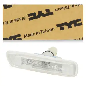 TYC Blinkleuchte Blinker seitlich WEISS f&uuml;r BMW 3er E46 vorne links 63132228591