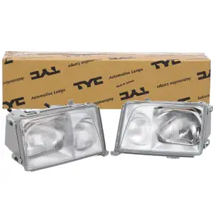 2x TYC H4 / H3 Scheinwerfer f&uuml;r MERCEDES-BENZ E-Klasse W124 S124 C124 A124 links + rechts