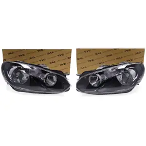 2x TYC HALOGEN H7/H15 Scheinwerfer Hauptscheinwerfer f&uuml;r VW Golf 6 MK6 links + rechts