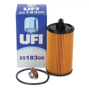 UFI 25.183.00 &Ouml;lfilter + Schraube CHEVROELT AVeo Orlando Trax f&uuml;r OPEL 1.4 bis 06.2016