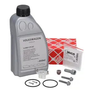 VAICO &Ouml;lwechsel Siebfilter Set + ORIGINAL 850mL &Ouml;l f&uuml;r VAG Haldex-Kupplung Gen 5