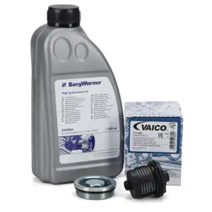 VAICO Hydraulikfilter Haldex-Kupplung + 850ml BORGWARNER &Ouml;l f&uuml;r VW Golf 5 Passat B6 T5 8P