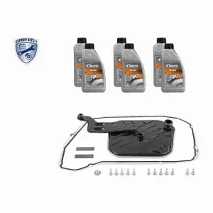 VAICO V10-3224 Getriebefilter Satz 8HP55FLH + 6L Getriebe&ouml;l f&uuml;r AUDI A6 A8 2.0 TFSI Hybrid