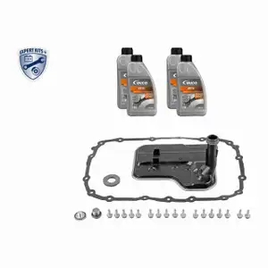 VAICO V20-2092 Getriebefilter Satz 6-Gang 6L45E 6L45R + 4L Getriebe&ouml;l f&uuml;r BMW E81-88