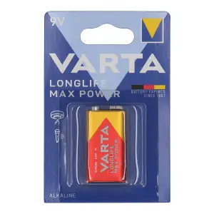VARTA LONGLIFE MAX POWER ALKALINE Batterie 9V E-BLOCK 4722 6LR61 MN1604 (MHD 12.2029)
