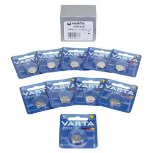 10 VARTA Lithium 3V CR1616 Button Cell Batteries (Best Before 08/2032)