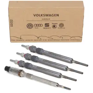 4x ORIGINAL VW Gl&uuml;hkerze + Drucksensor Golf 7 8 Passat B8 Tiguan Touran T6 1.6/2.0 TDI
