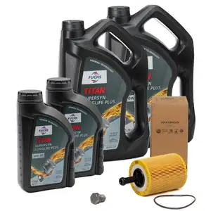 12L FUCHS TITAN SUPERSYN LONGLIFE PLUS 0W-30 Motor&ouml;l + ORIGINAL VAG &Ouml;lfilter 071115562A